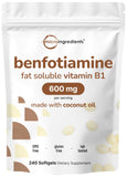 Micro Ingredients Vitamin B1 Benfotiamine Softgels 600mg front view