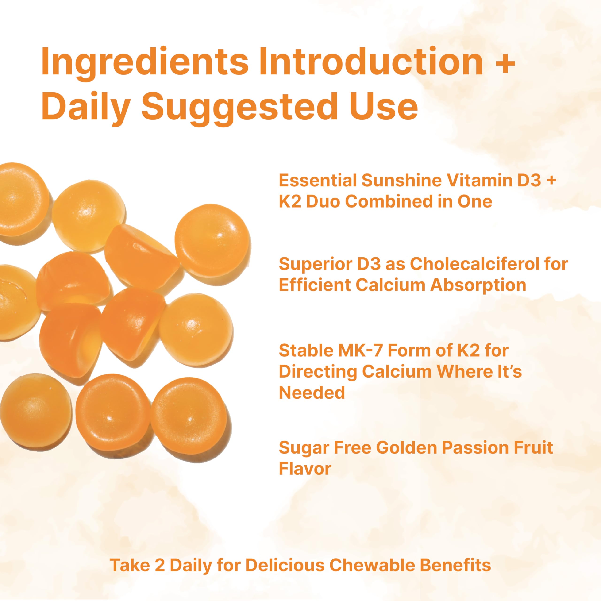 Micro Ingredients Vitamin D3 + K2 Gummies side view showing gummy texture