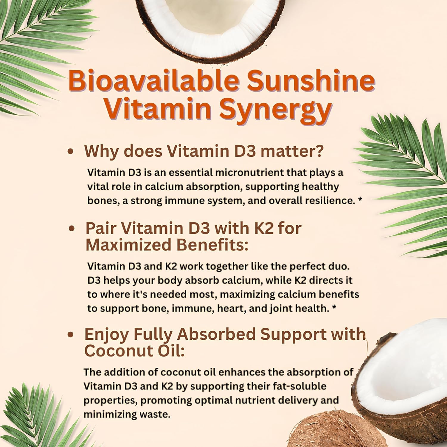 Micro Ingredients Vitamin D3 + K2 Softgels on a wooden table