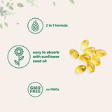 Micro Ingredients Vitamin D3 Plus K2 600 Softgels close-up of softgels