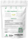Micro Ingredients Vitamin E Softgels side view showing softgel size