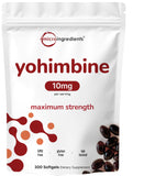 Micro Ingredients Yohimbine HCL 10mg 300 Soft-Gels front view