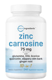 Micro Ingredients Zinc Carnosine 10-in-1 Complex bottle front view