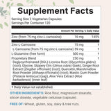 Micro Ingredients Zinc Carnosine 10-in-1 Complex veggie capsules close-up