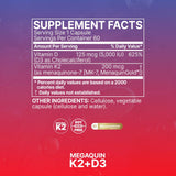 Microbiome Labs MegaQuinD3 Vitamin D3 + K2 Supplement packaging