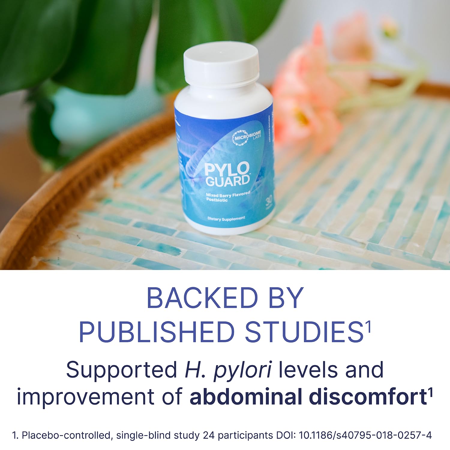 Microbiome Labs Probiotic Supplement 30g side view