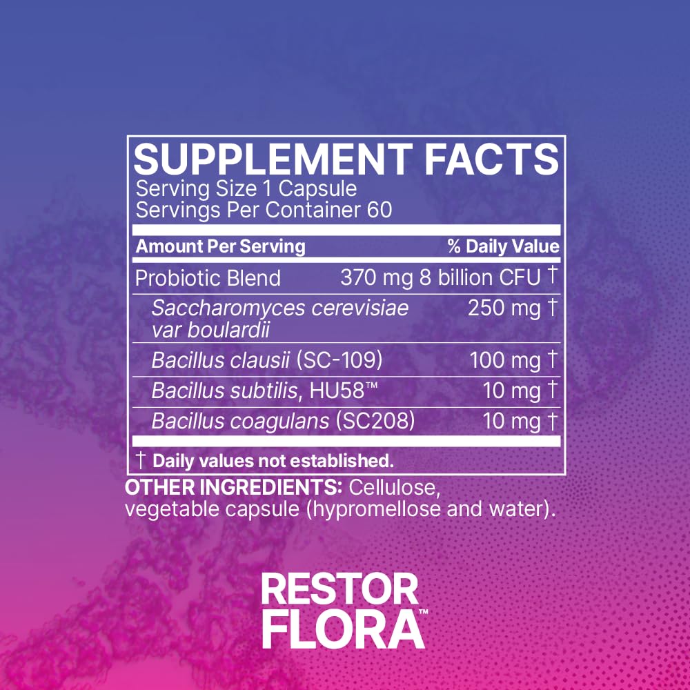 Microbiome Labs Probiotic Supplement 50g opened capsule with powder