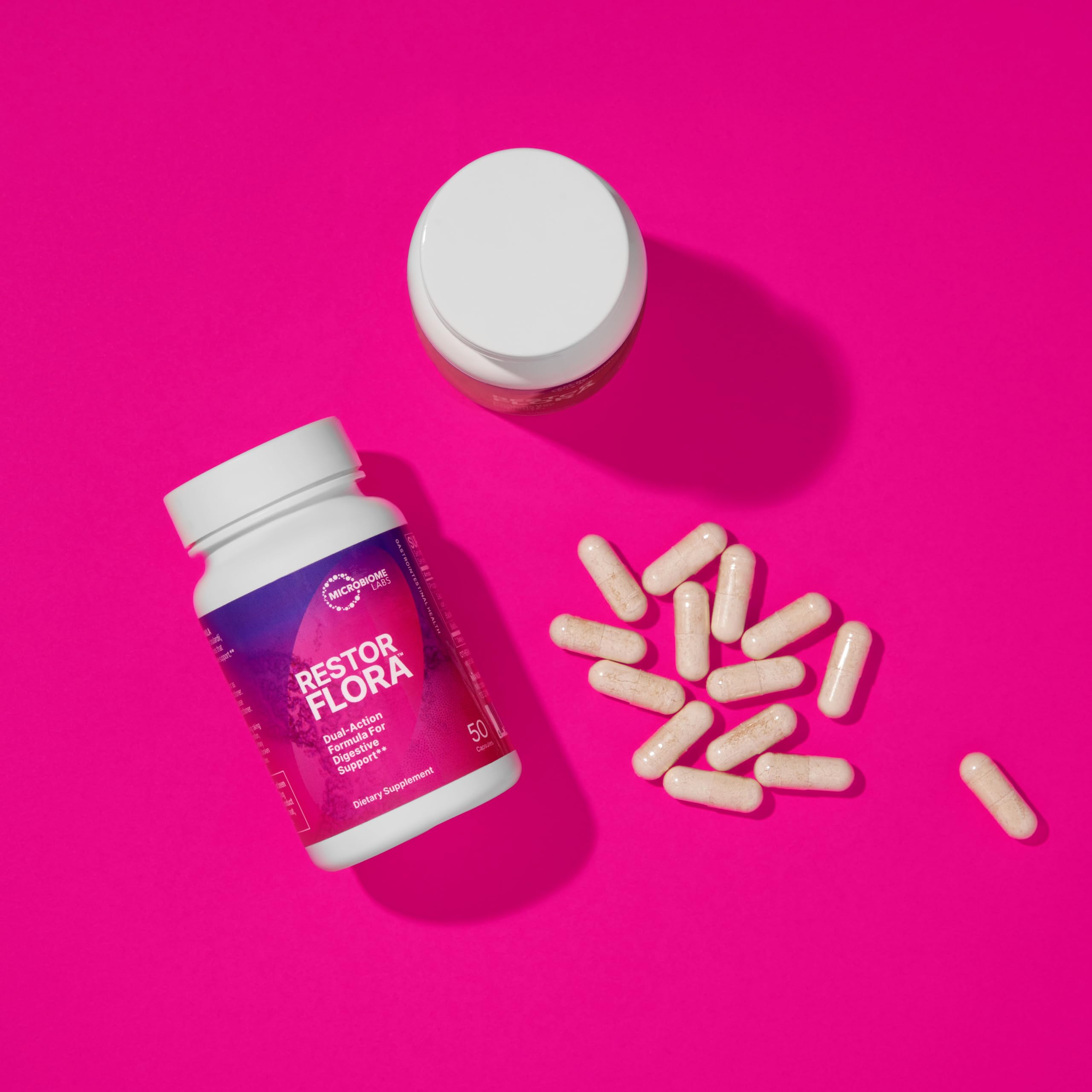 Microbiome Labs RestorFlora PD Probiotic Capsules back view