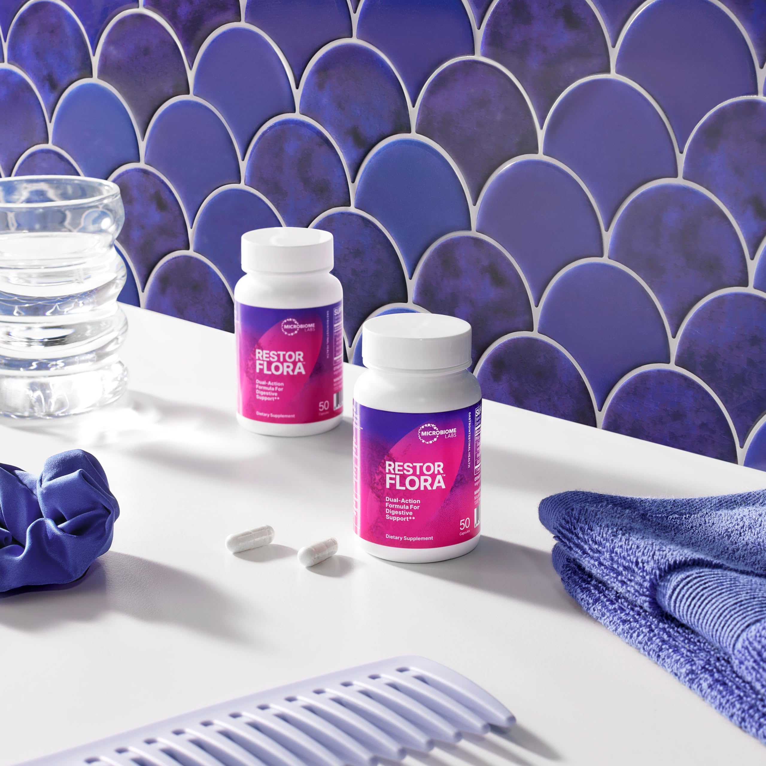 Microbiome Labs RestorFlora PD Probiotic Capsules bottle with label