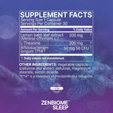 Microbiome Labs Zenbiome Sleep supplement with lemon balm leaves