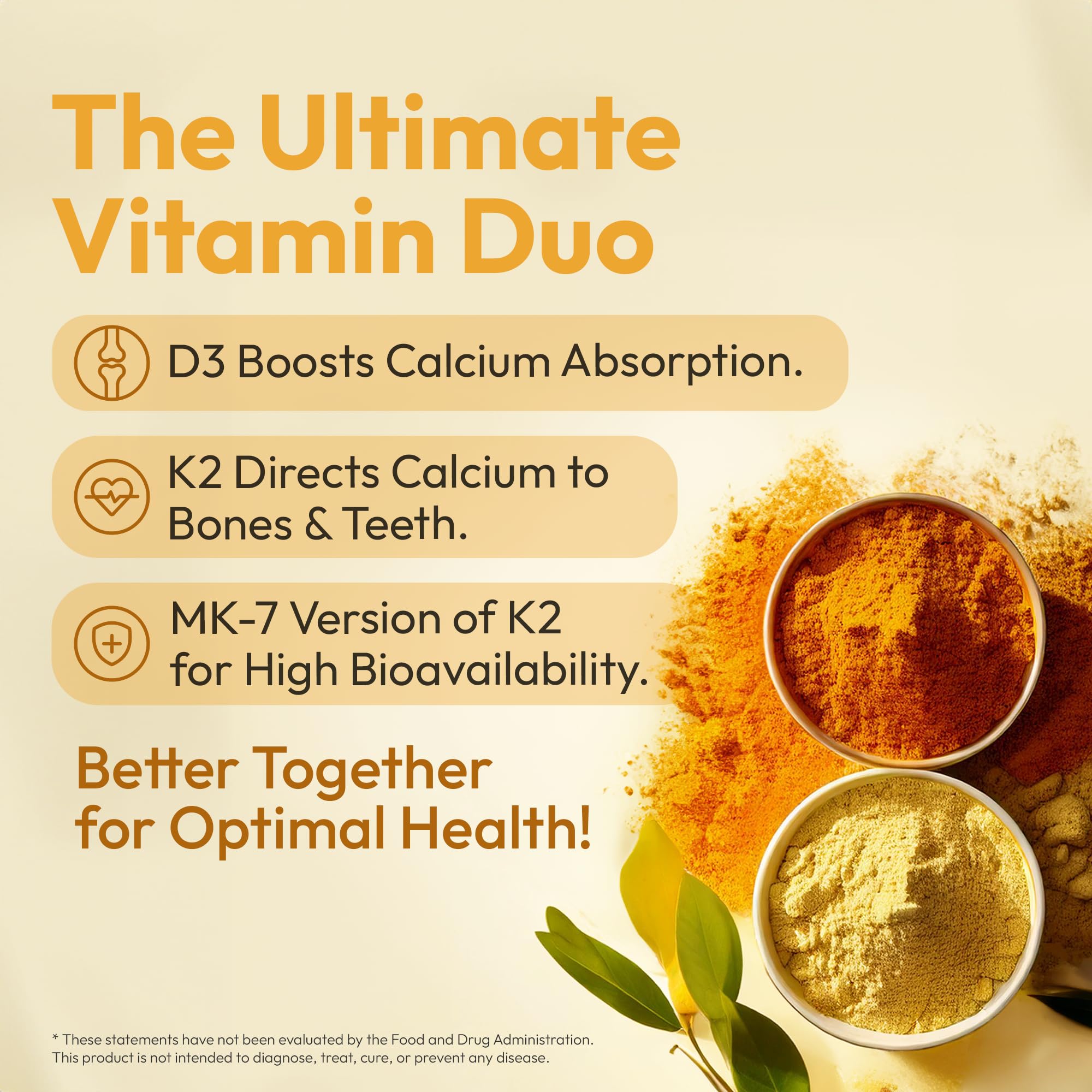 Mida Health Vitamin D3 & K2 Supplement bottle back view