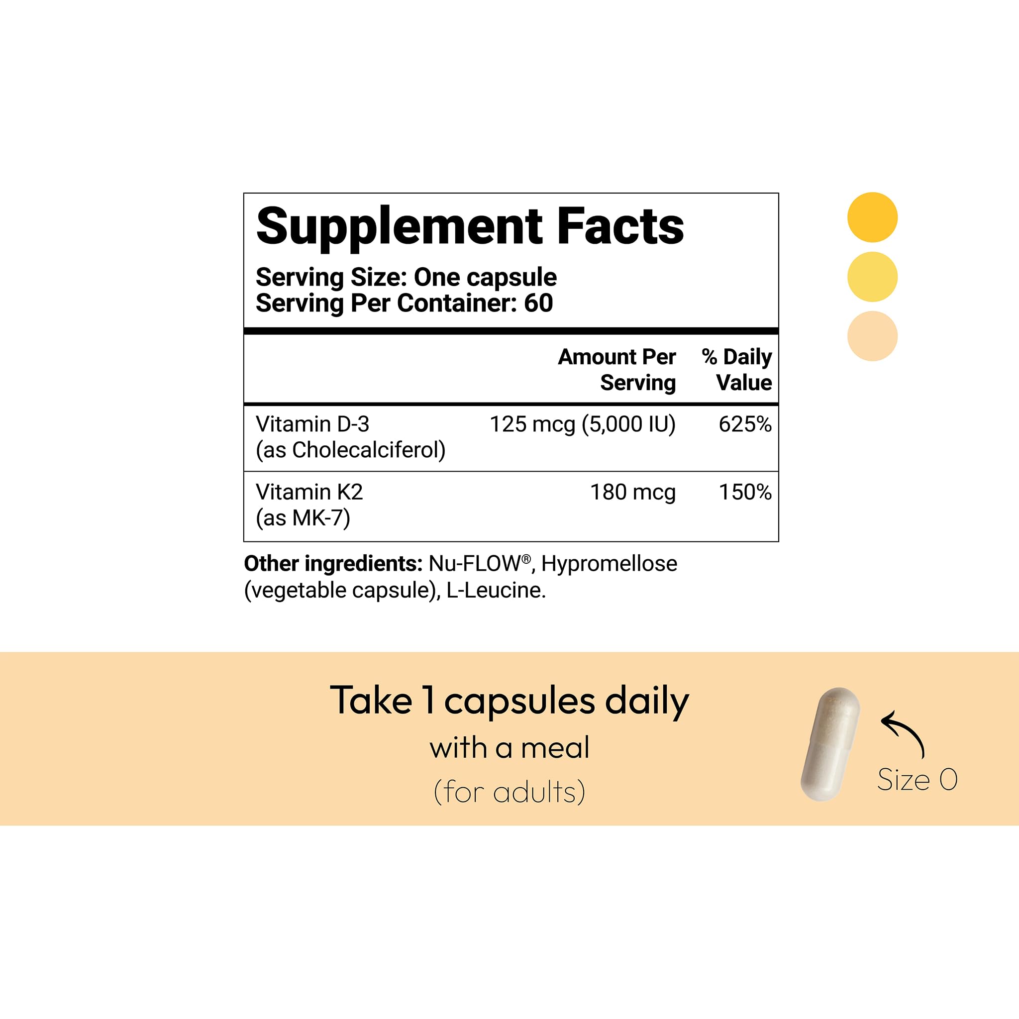 Mida Health Vitamin D3 & K2 Supplement lifestyle scene with healthy foods