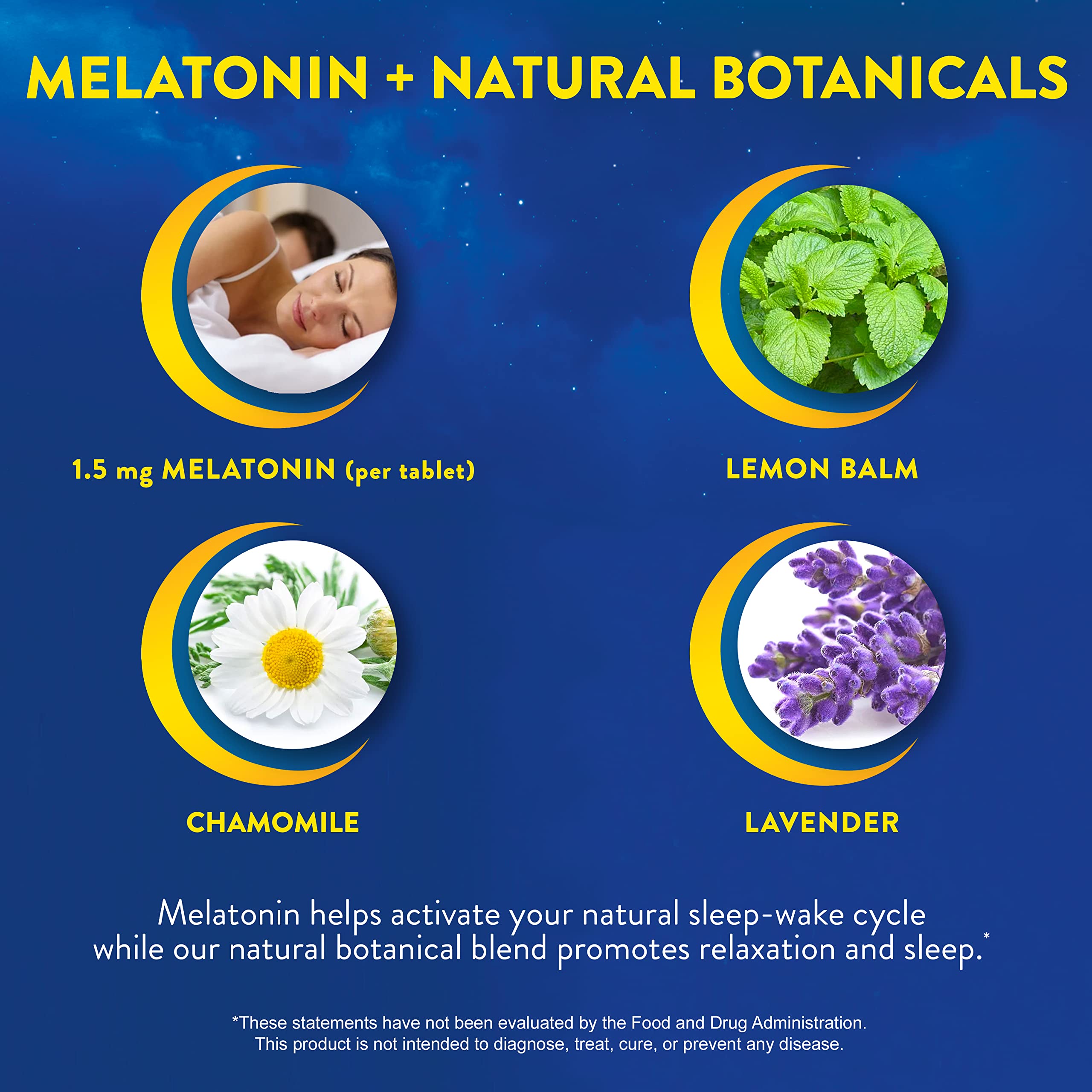 MidNite Back to Sleep 1.5 mg tablets with a glass of water