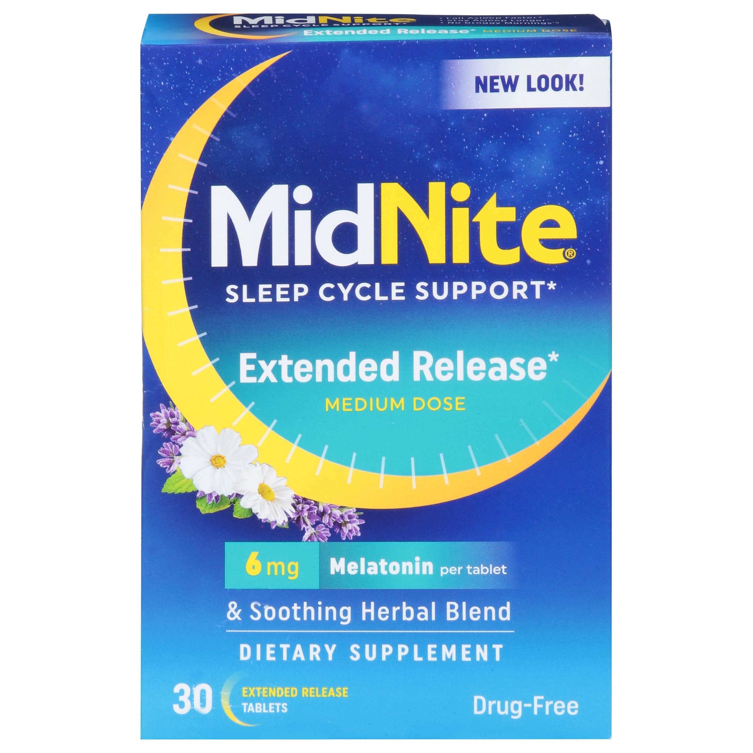 MidNite Sleep Supplement Capsules with Lavender and Chamomile front view