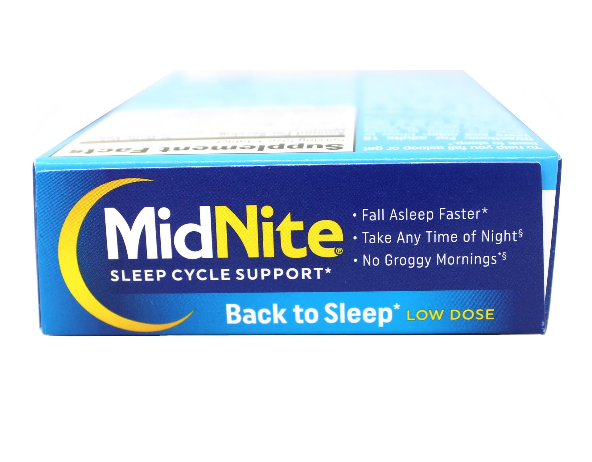 MidNite Support Quick Melt Tablets with a glass of water