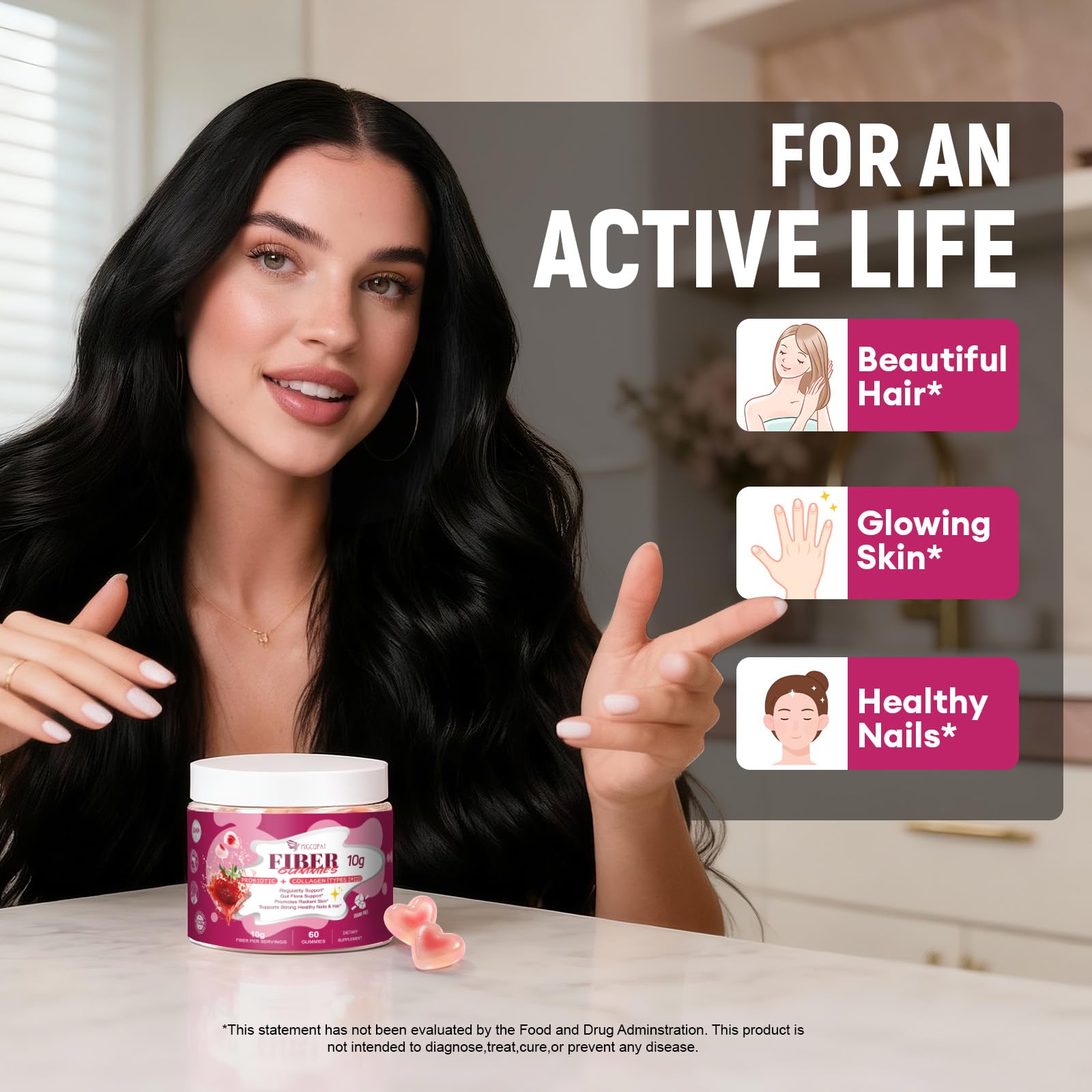 Migcopat 10G Fiber Gummies with apple cider vinegar