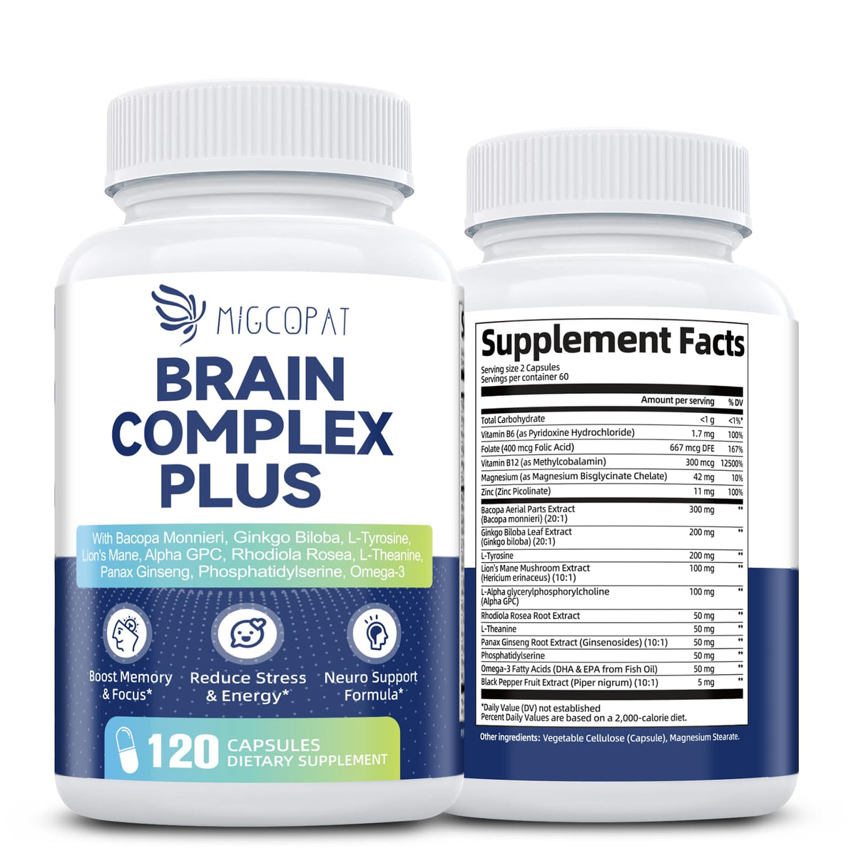 Migcopat Advanced Cognitive Support Capsules front view