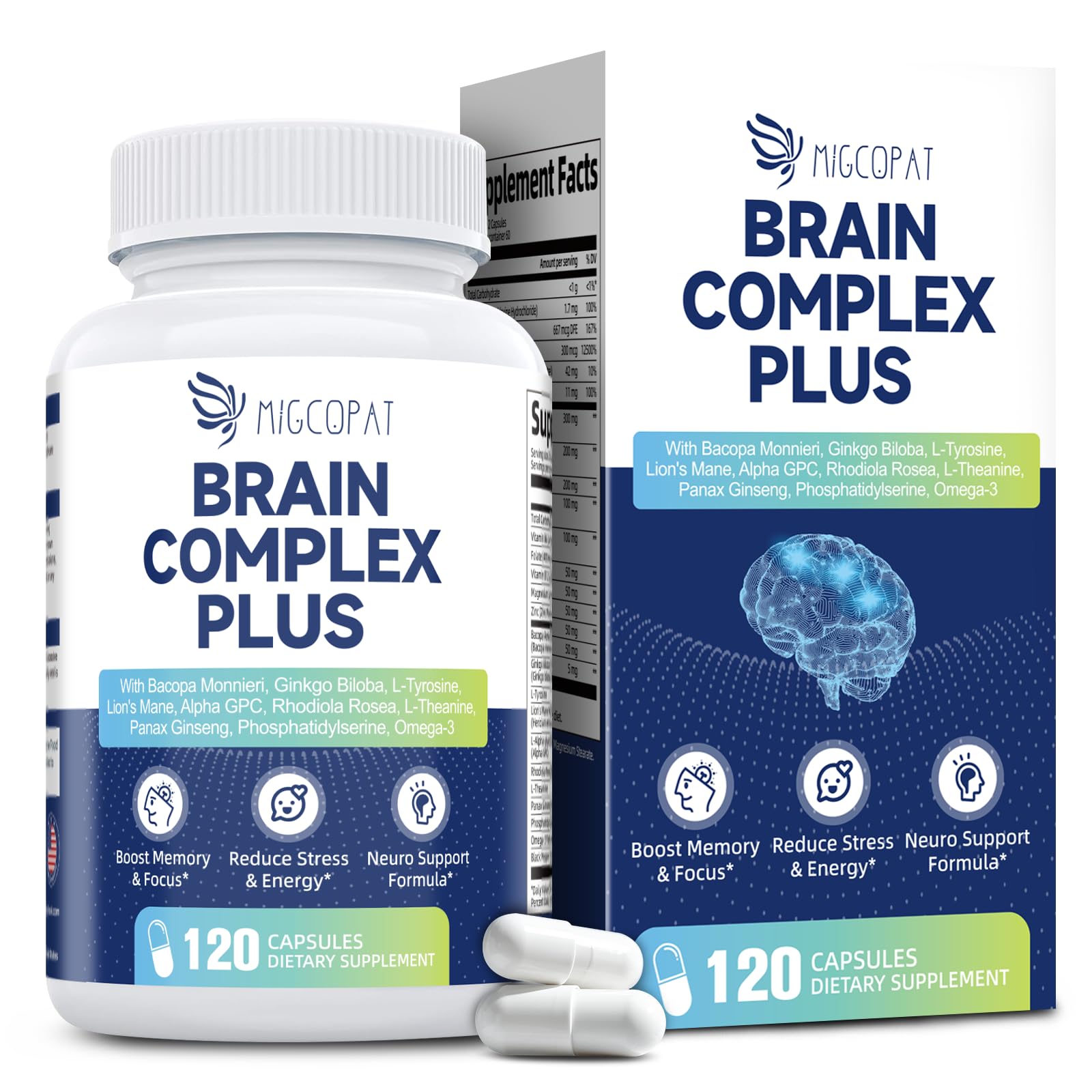 Migcopat Advanced Cognitive Support Supplement front view