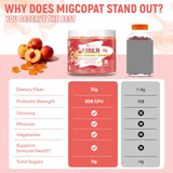Migcopat daily Gummies displayed on a wooden table