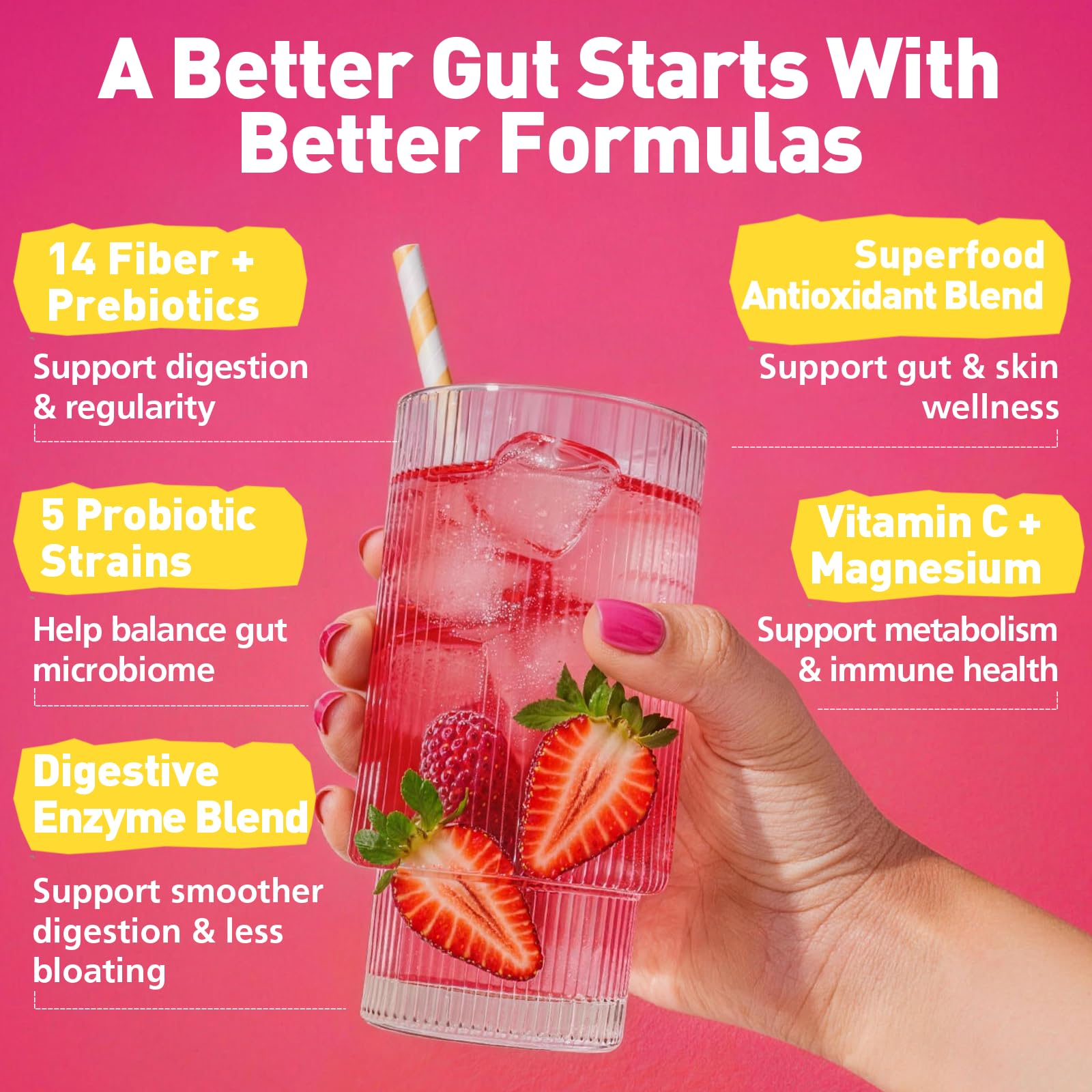 Migcopat daily Supplement 358g lifestyle scene with smoothie