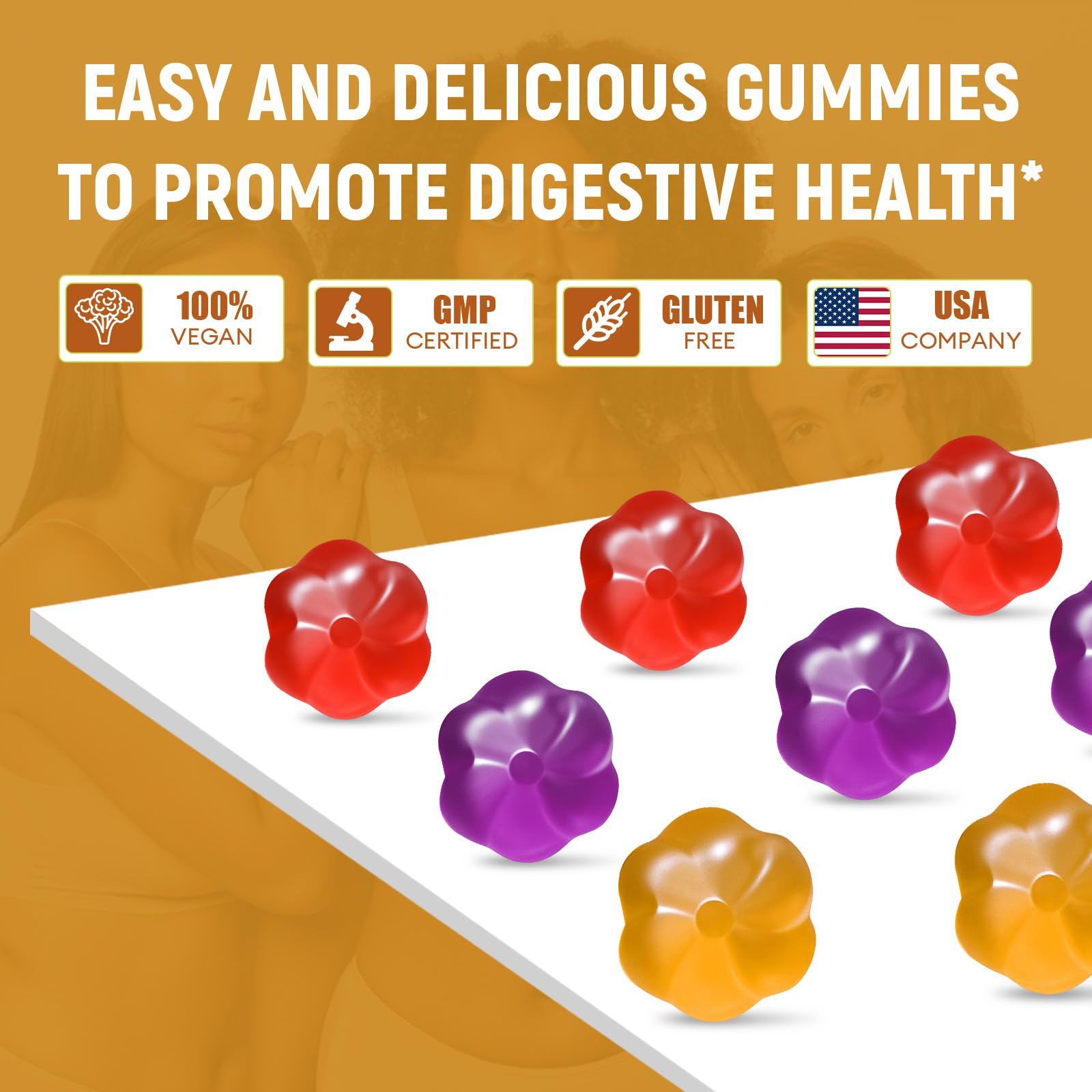 Migcopat Dietary Fiber Gummies with a measuring spoon