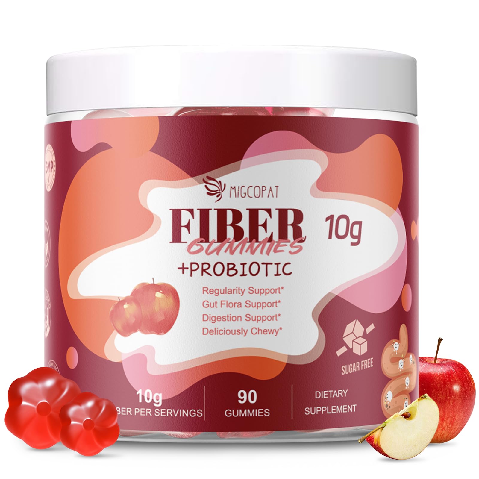 Migcopat Fiber Gummies 100g front view packaging
