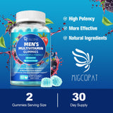 Migcopat Multivitamin Gummies for Men bottle with two gummies