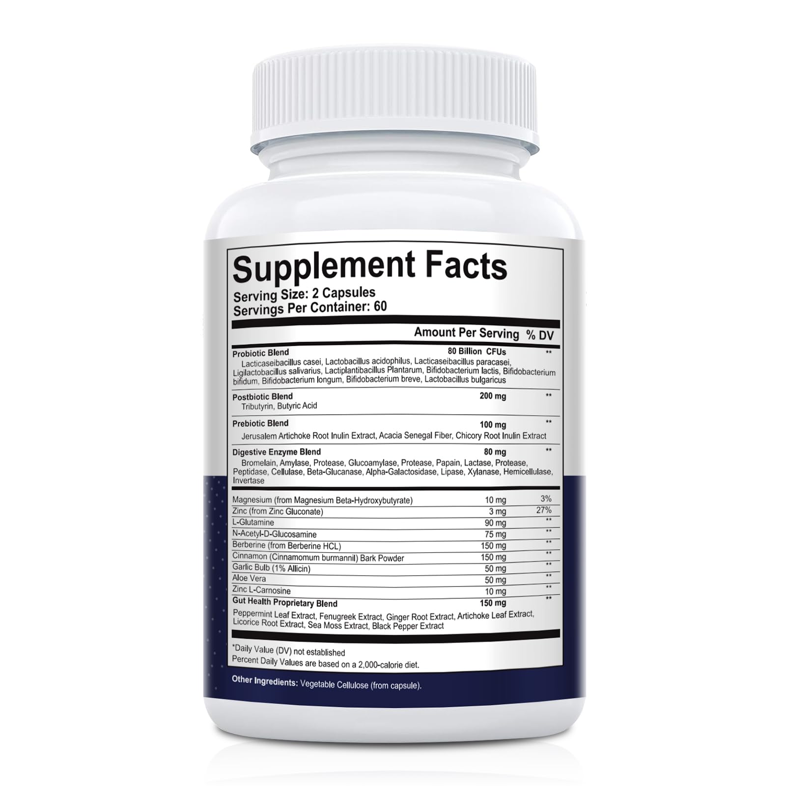 Migcopat Synbiotic Probiotic Supplement 80 Billion CFU ingredients list