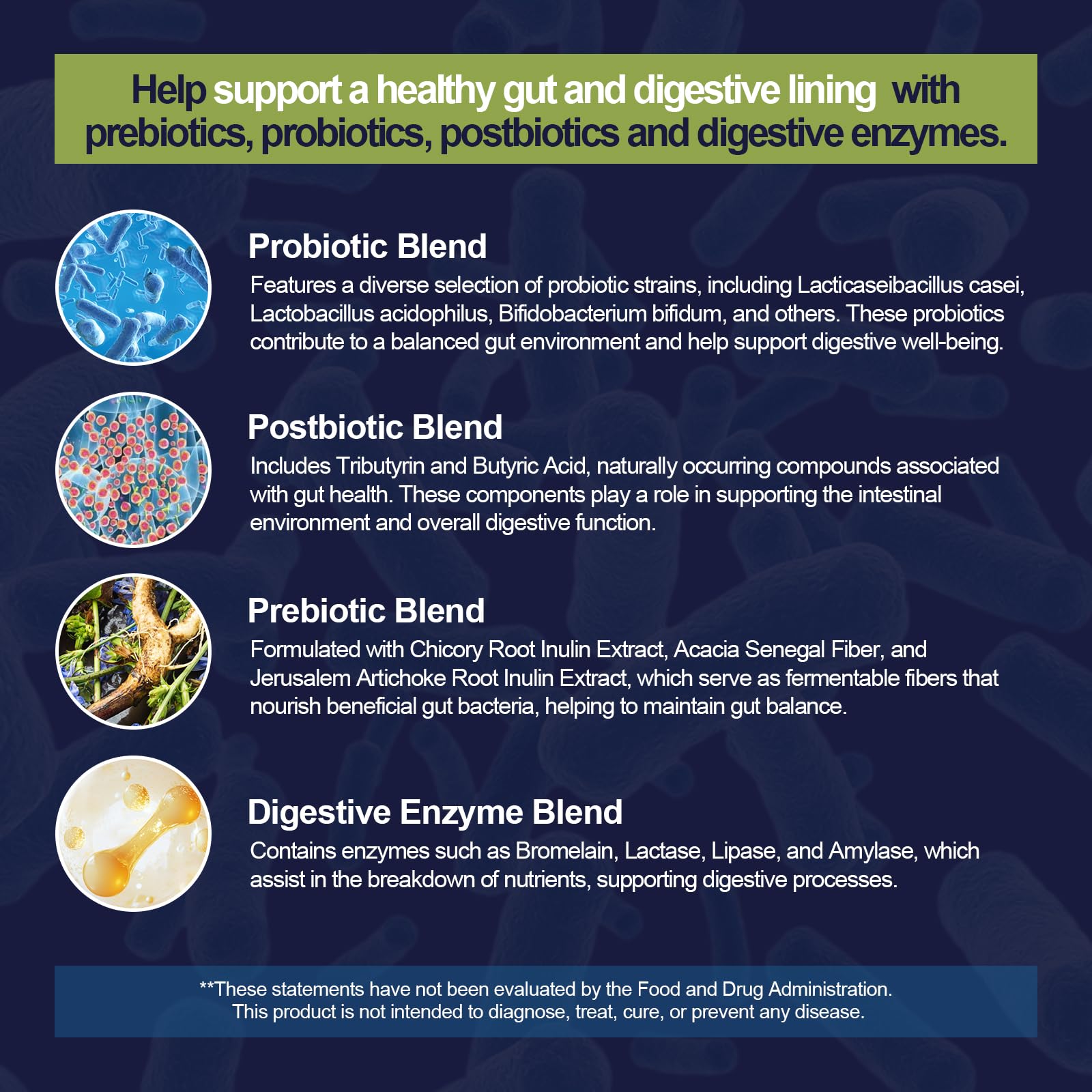Migcopat Synbiotic Probiotic Supplement 80 Billion CFU with measuring spoon