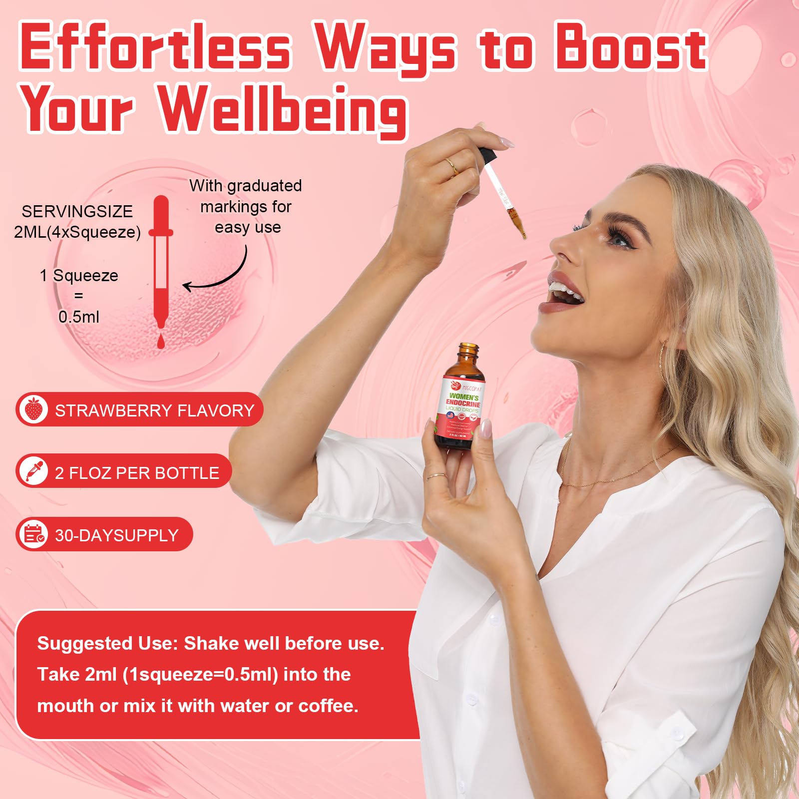Migcopat Women's Endocrine Superfood Supplement bottle on a kitchen counter