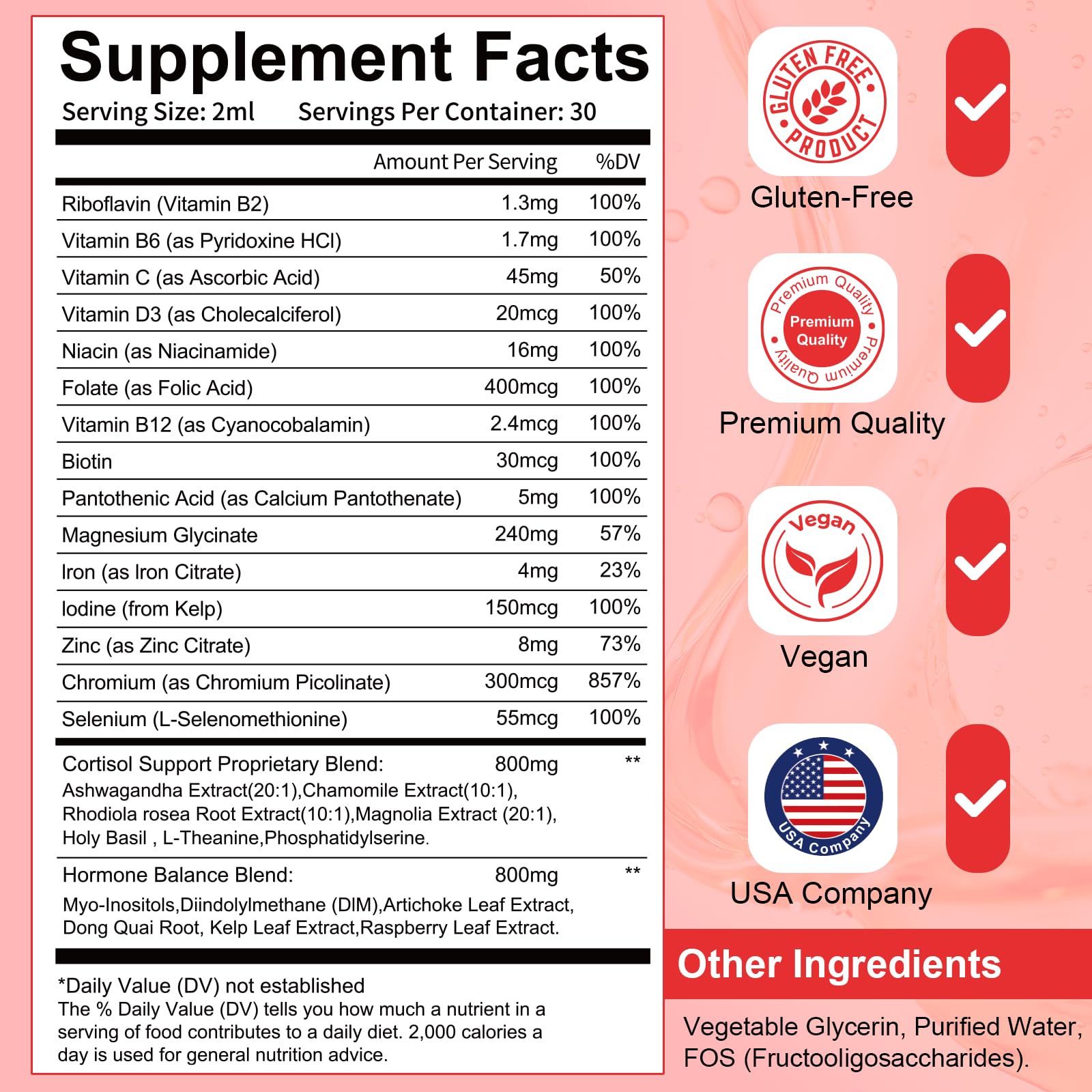 Migcopat Women's Endocrine Superfood Supplement ingredients list