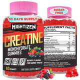 Mightizen Creatine Monohydrate Gummies front view with berry flavour