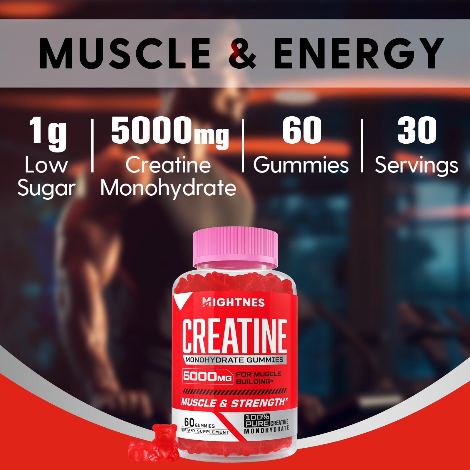 Mightnes Creatine Monohydrate Gummies nutritional information