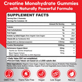 Mightnes Creatine Monohydrate Gummies side view with ingredients