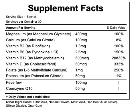 Migranium Daily Wellness Drink 181g with measuring scoop