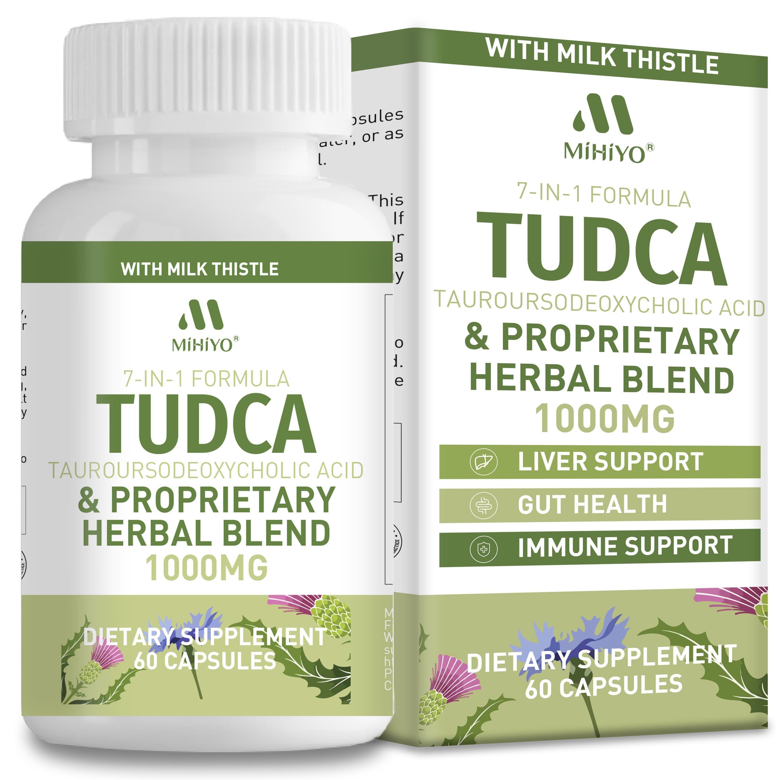 MIHIYO Liver Extract Supplement 900mg TUDCA front view