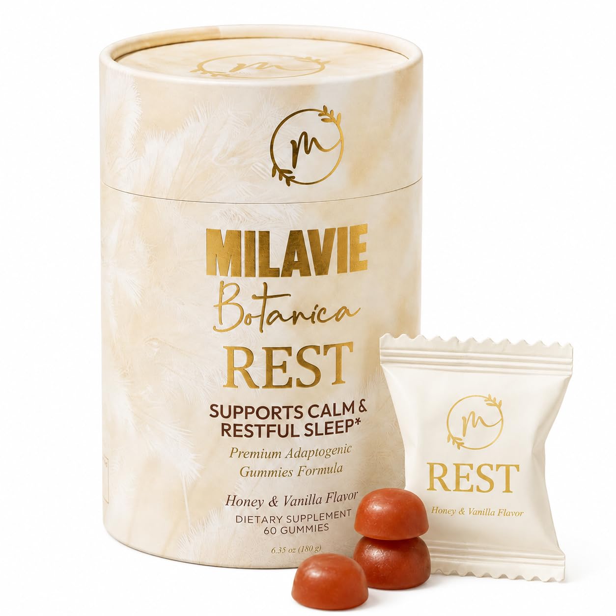 MILAVIE Rest Sleep Gummies 60 Count front view