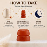 MILAVIE Rest Sleep Gummies displayed with herbal ingredients