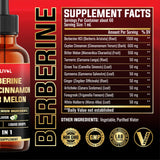 MILIVOL Berberine Liquid Drops 60ml bottle side view