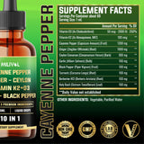 MILIVOL Cayenne Pepper Liquid Drops 60ml bottle with dropper