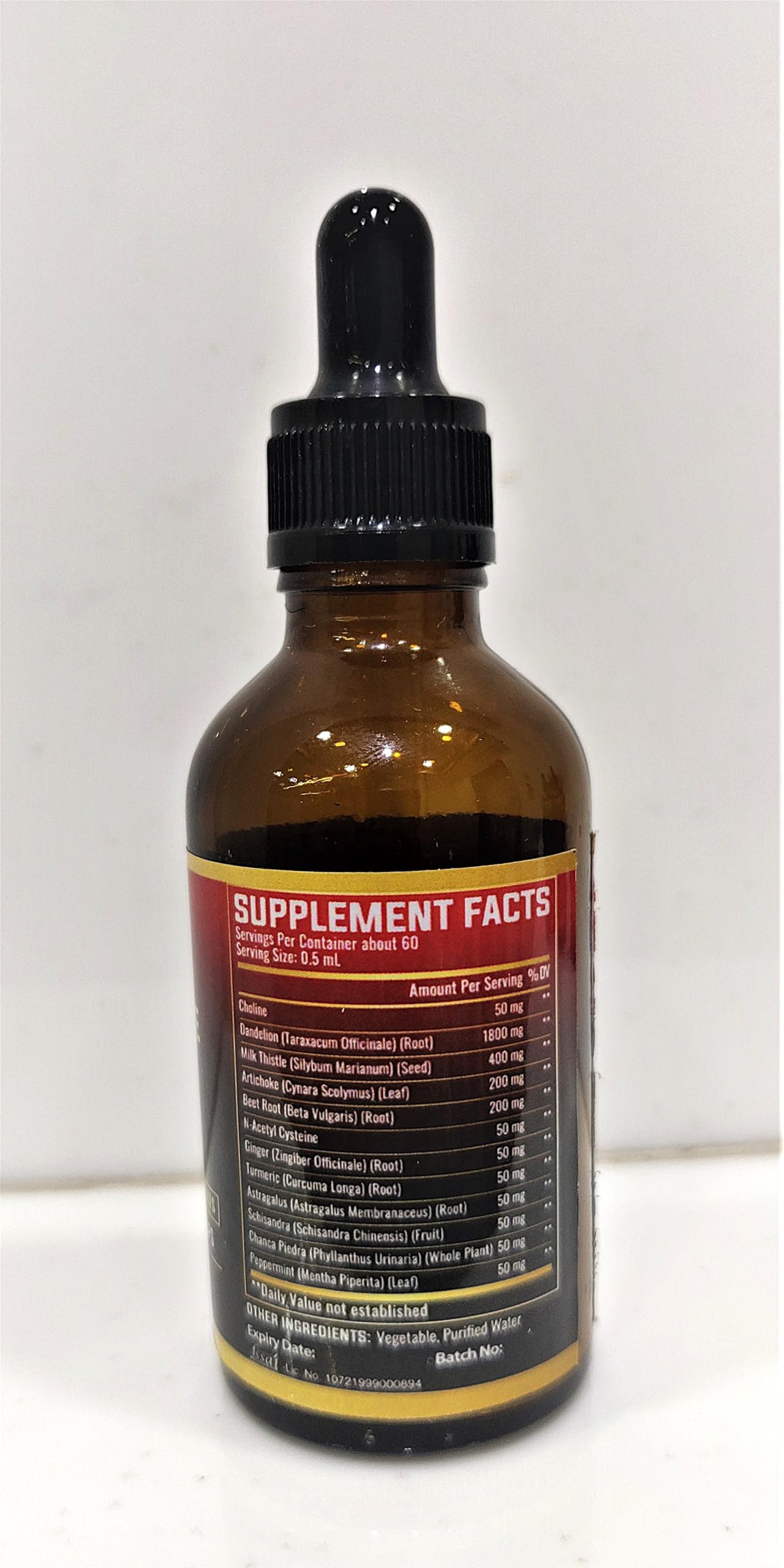 MILIVOL Dandelion Root Tincture 30ml bottle with dropper