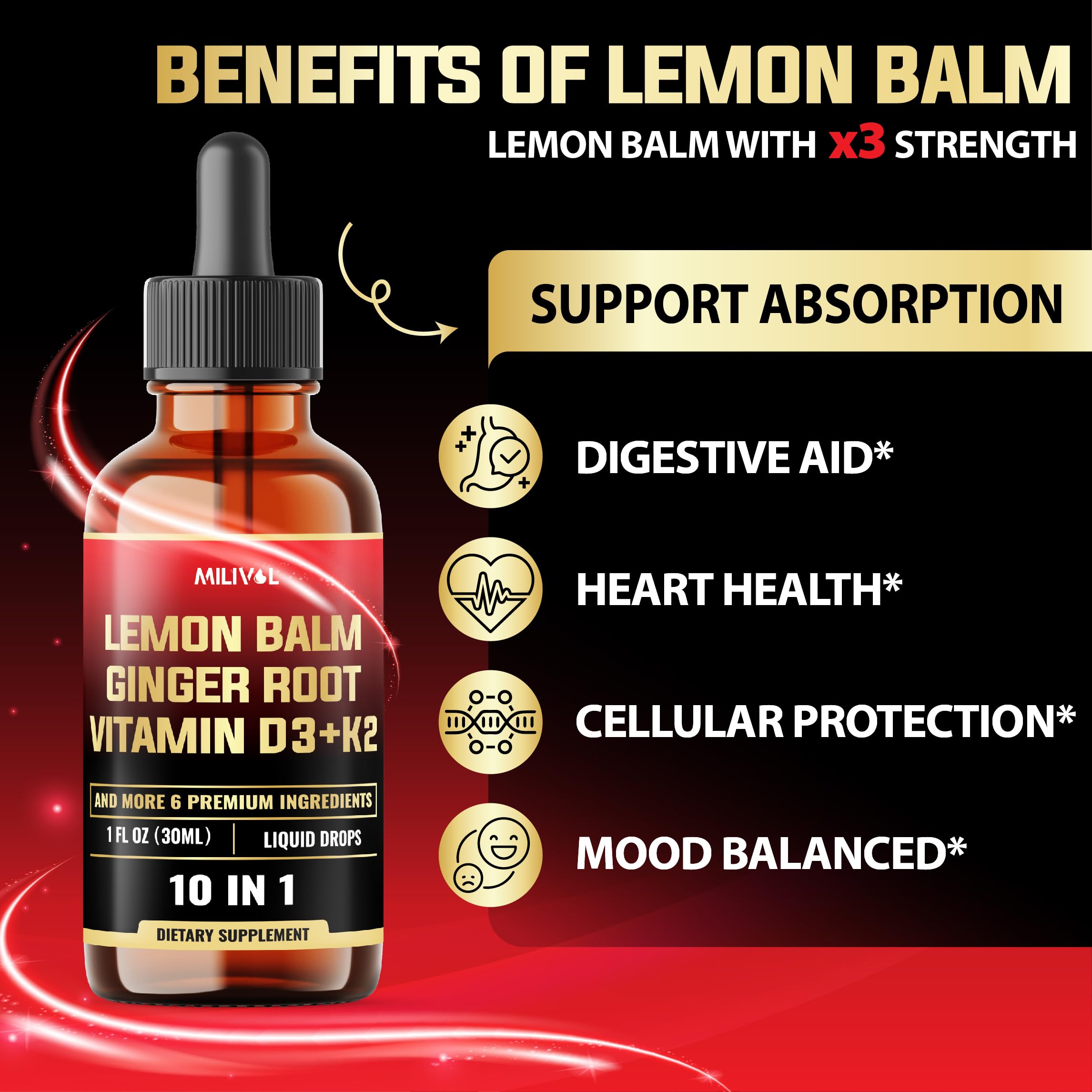 MILIVOL Lemon Balm Tincture lifestyle shot