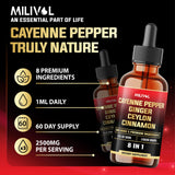 MILIVOL Liquid Cayenne Pepper Drops 60ml lifestyle scene