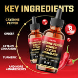 MILIVOL Liquid Cayenne Pepper Drops 60ml side view