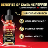 MILIVOL Liquid Cayenne Pepper Drops 60ml with measuring dropper