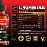 MILIVOL Selenium Liquid Drops 30ml bottle back view