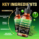 MILIVOL Wormwood Liquid Drops back view with ingredients list