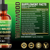 MILIVOL Wormwood Liquid Drops side view showing bottle