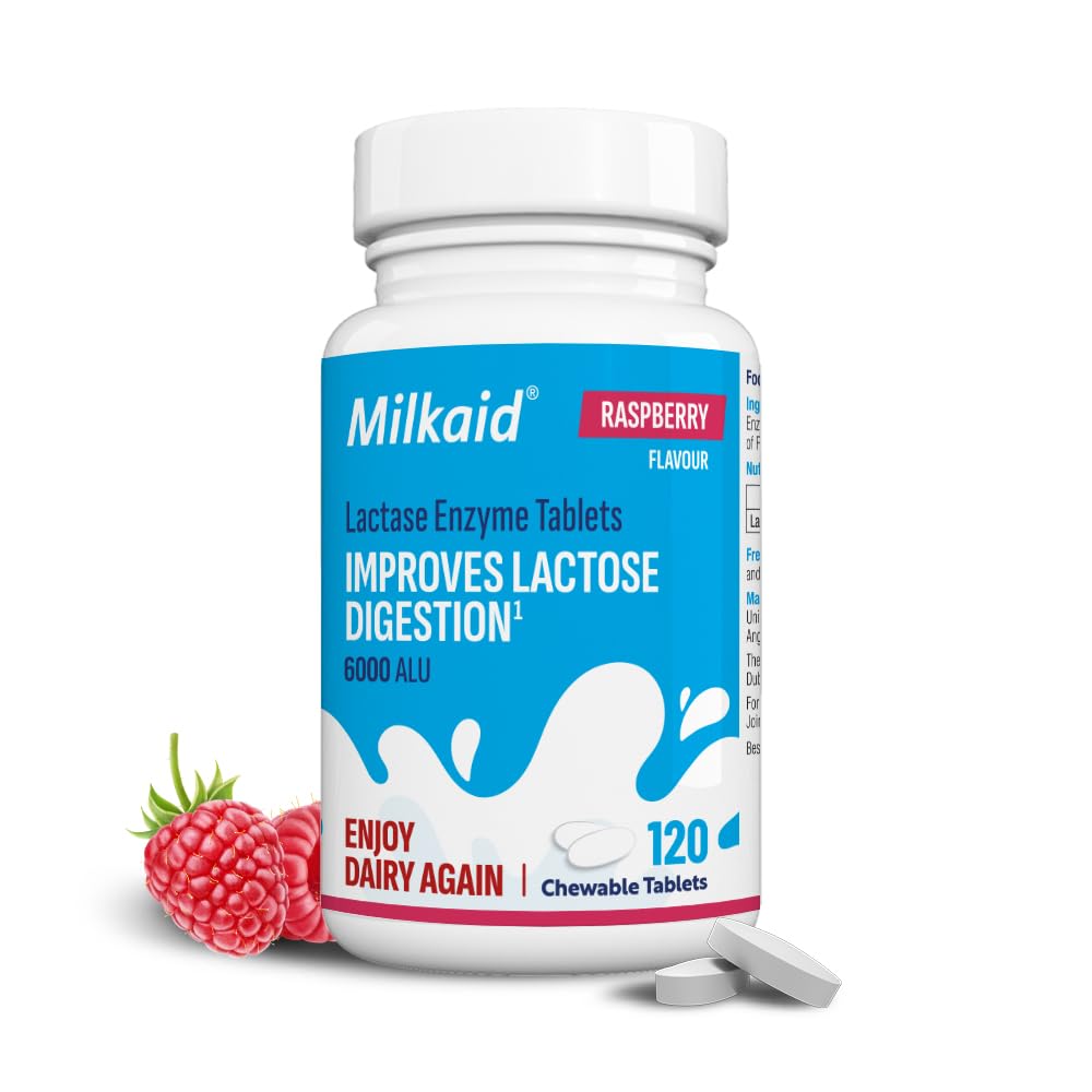 Milkaid Lactase Chewable Tablets 100g in a lifestyle setting