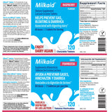 Milkaid Lactase Chewable Tablets 100g in hand for easy access
